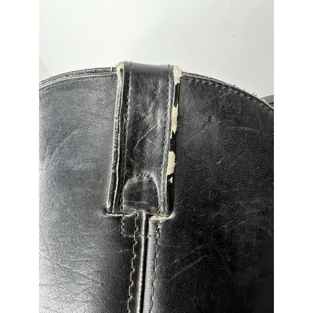 Vintage Durango Men's Western Black Leather Cowboy Boots Western Size 7.5